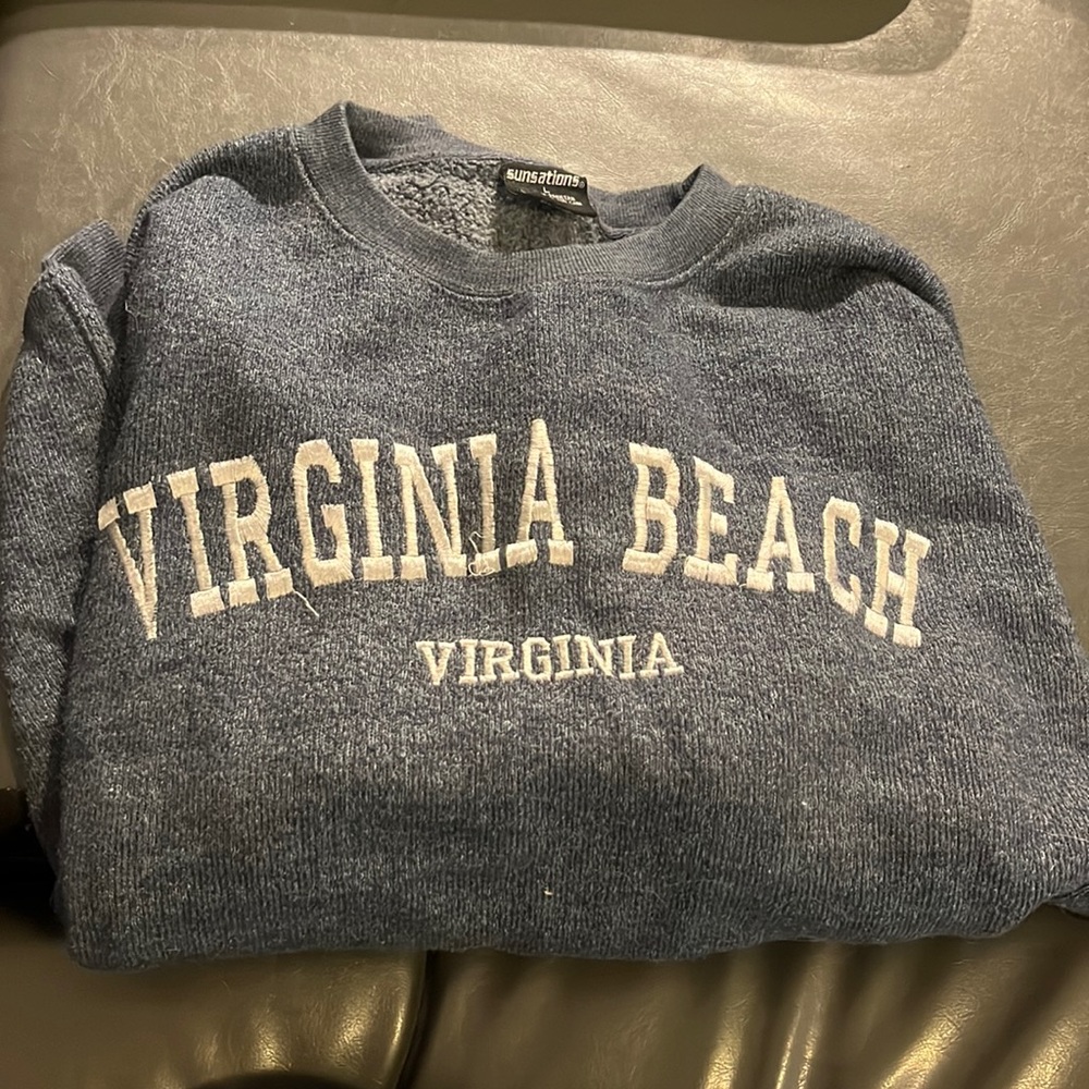 size large, virginia beach crew neck